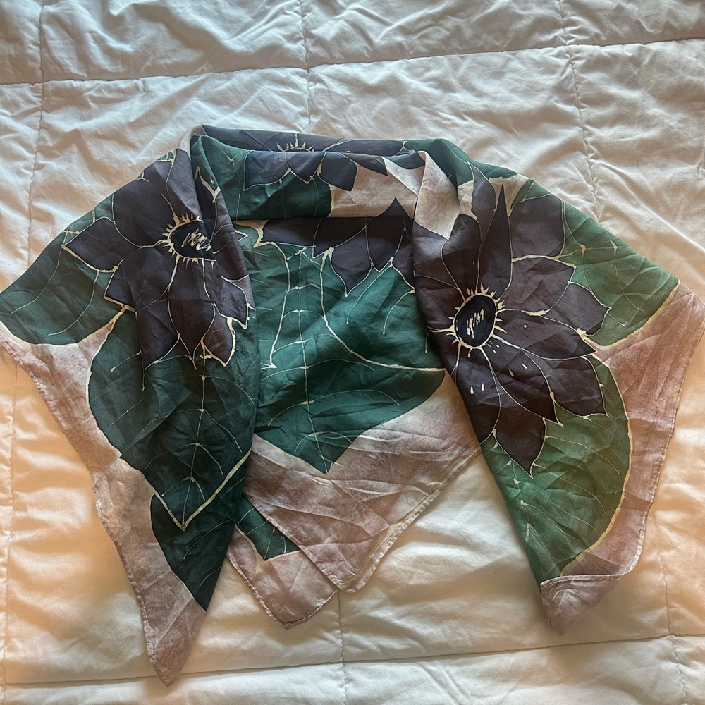 Floral Patterned Scarf - image 1